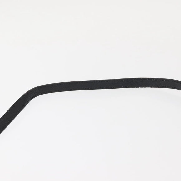 Christian Dior Shoulder Bag Leather Black Gold Auth BA6322