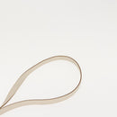 Salvatore Ferragamo Gancini Hand Bag Leather 2way White Gold Auth BA6323-10