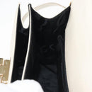 Salvatore Ferragamo Gancini Hand Bag Leather 2way White Gold Auth BA6323-21