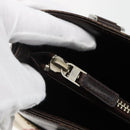 BURBERRY Nova Check Hand Bag Canvas Beige Gold Auth BA6325-10