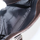 BURBERRY Nova Check Hand Bag Canvas Beige Gold Auth BA6325-21