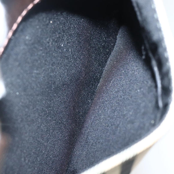 BURBERRY Nova Check Hand Bag Canvas Beige Gold Auth BA6325