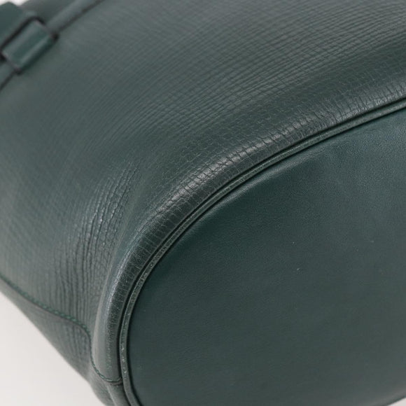 DELVAUX Shoulder Bag Leather Green Gold Auth BA6327