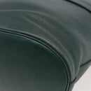 DELVAUX Shoulder Bag Leather Green Gold Auth BA6327-15