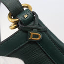 DELVAUX Shoulder Bag Leather Green Gold Auth BA6327-10