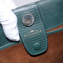 DELVAUX Shoulder Bag Leather Green Gold Auth BA6327-11