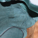 DELVAUX Shoulder Bag Leather Green Gold Auth BA6327-17