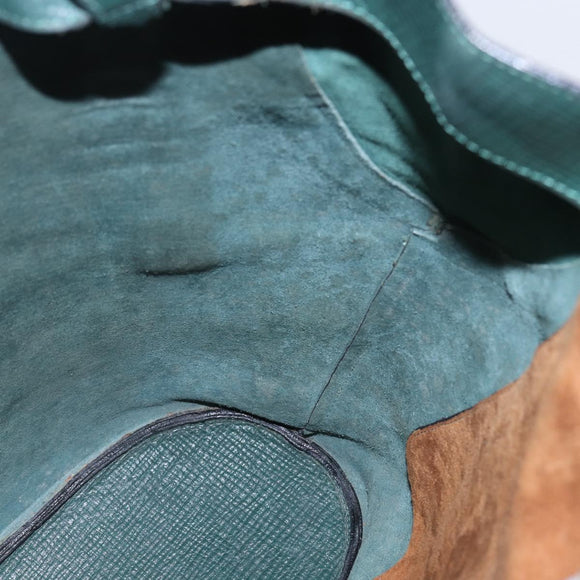 DELVAUX Shoulder Bag Leather Green Gold Auth BA6327