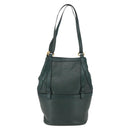 DELVAUX Shoulder Bag Leather Green Gold Auth BA6327-13