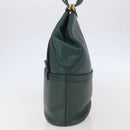 DELVAUX Shoulder Bag Leather Green Gold Auth BA6327-4