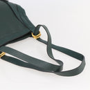 DELVAUX Shoulder Bag Leather Green Gold Auth BA6327-7