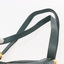 DELVAUX Shoulder Bag Leather Green Gold Auth BA6327-8