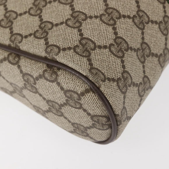 GUCCI GG Supreme Web Sherry Line Clutch Bag PVC Beige Gold 010 378 Auth BA6330