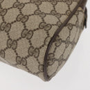 GUCCI GG Supreme Web Sherry Line Clutch Bag PVC Beige Gold 010 378 Auth BA6330-11