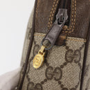 GUCCI GG Supreme Web Sherry Line Clutch Bag PVC Beige Gold 010 378 Auth BA6330-12