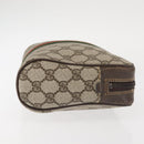 GUCCI GG Supreme Web Sherry Line Clutch Bag PVC Beige Gold 010 378 Auth BA6330-4