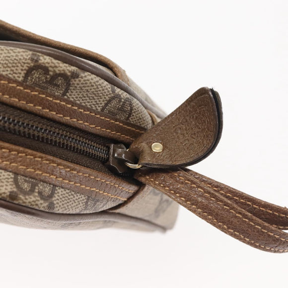 GUCCI GG Supreme Clutch Bag PVC Beige Gold 014 58 0028 Auth BA6331