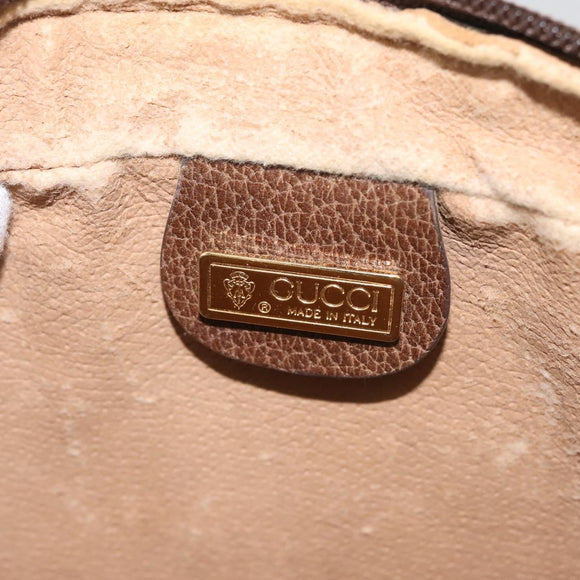 GUCCI GG Supreme Clutch Bag PVC Beige Gold 014 58 0028 Auth BA6331