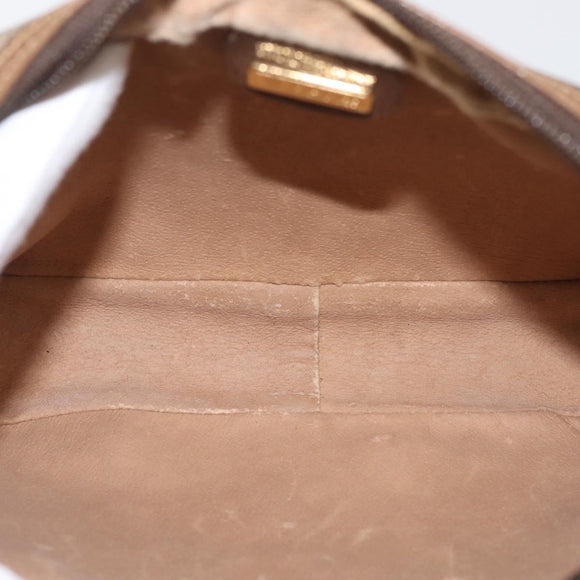 GUCCI GG Supreme Clutch Bag PVC Beige Gold 014 58 0028 Auth BA6331