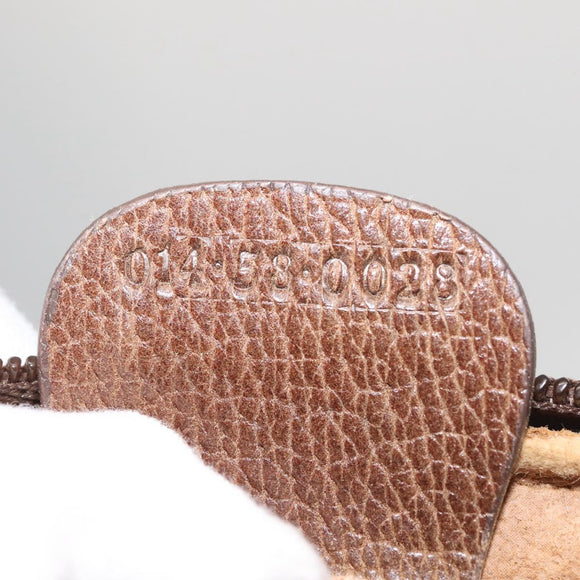 GUCCI GG Supreme Clutch Bag PVC Beige Gold 014 58 0028 Auth BA6331