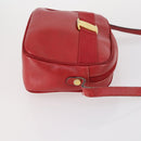 Salvatore Ferragamo Shoulder Bag Leather Canvas 3Set Red Black Auth BA6335-18