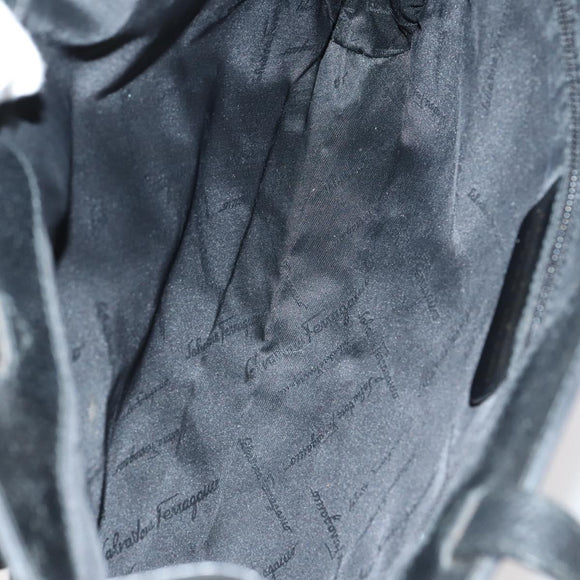 Salvatore Ferragamo Shoulder Bag Leather Canvas 3Set Red Black Auth BA6335