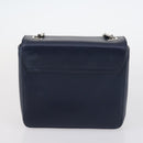 BALLY Givenchy Shoulder Bag Leather 3Set Black Navy Auth BA6336-11