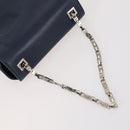 BALLY Givenchy Shoulder Bag Leather 3Set Black Navy Auth BA6336-13