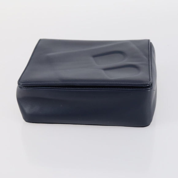 BALLY Givenchy Shoulder Bag Leather 3Set Black Navy Auth BA6336