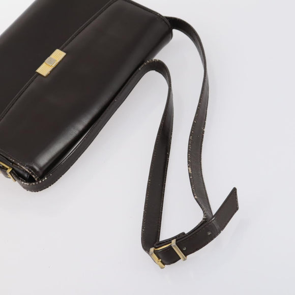 BALLY Givenchy Shoulder Bag Leather 3Set Black Navy Auth BA6336