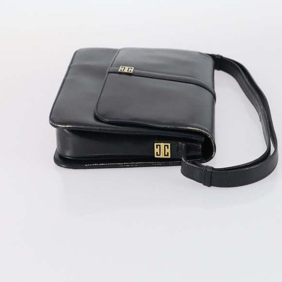 BALLY Givenchy Shoulder Bag Leather 3Set Black Navy Auth BA6336