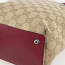 GUCCI GG Canvas Tote Bag Beige Silver 120840 Auth BA6338-15