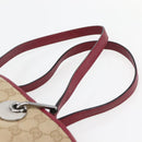 GUCCI GG Canvas Tote Bag Beige Silver 120840 Auth BA6338-8