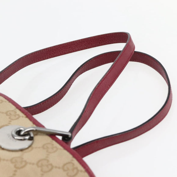 GUCCI GG Canvas Tote Bag Beige Silver 120840 Auth BA6338