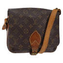 LOUIS VUITTON Monogram Cartouchiere MM Shoulder Bag M51253 LV Auth BA6340-1