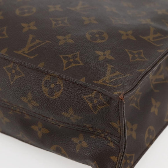 LOUIS VUITTON Monogram Sac Plat Hand Bag M51140 LV Auth BA6342