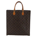 LOUIS VUITTON Monogram Sac Plat Hand Bag M51140 LV Auth BA6342-13