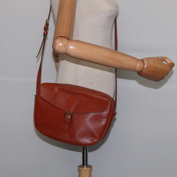 LOUIS VUITTON Epi Jeune Fille MM Shoulder Bag Brown M52153 LV Auth BA6343