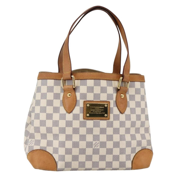 LOUIS VUITTON Damier Azur Hampstead PM Tote Bag N51207 LV Auth BA6345