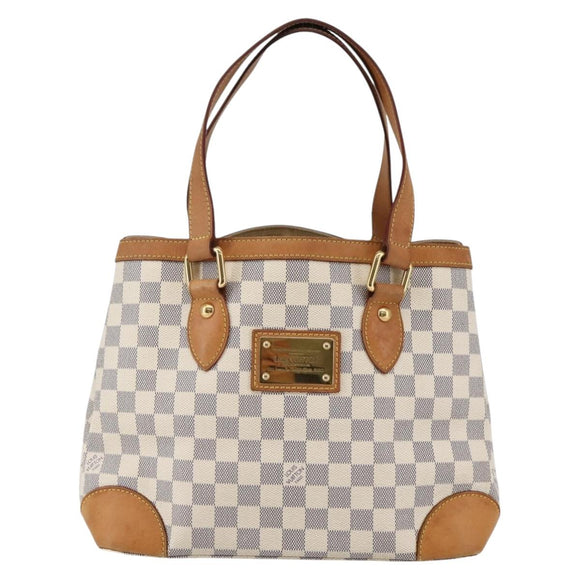 LOUIS VUITTON Damier Azur Hampstead PM Tote Bag N51207 LV Auth BA6345