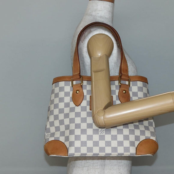 LOUIS VUITTON Damier Azur Hampstead PM Tote Bag N51207 LV Auth BA6345
