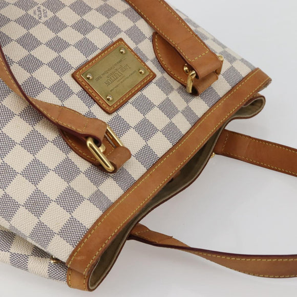 LOUIS VUITTON Damier Azur Hampstead PM Tote Bag N51207 LV Auth BA6345