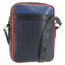 LOUIS VUITTON Epi Damier Graphite Danube PM Bag Navy M51460 LV Auth BA6348-1