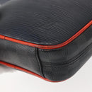 LOUIS VUITTON Epi Damier Graphite Danube PM Bag Navy M51460 LV Auth BA6348-15