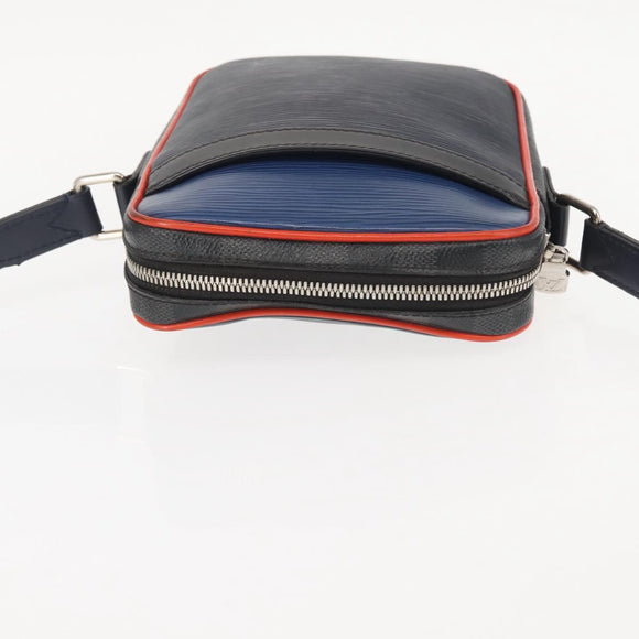 LOUIS VUITTON Epi Damier Graphite Danube PM Bag Navy M51460 LV Auth BA6348