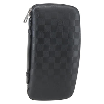 LOUIS VUITTON Damier Infini Organizer Atholl Bag Black N41382 LV Auth BA6356