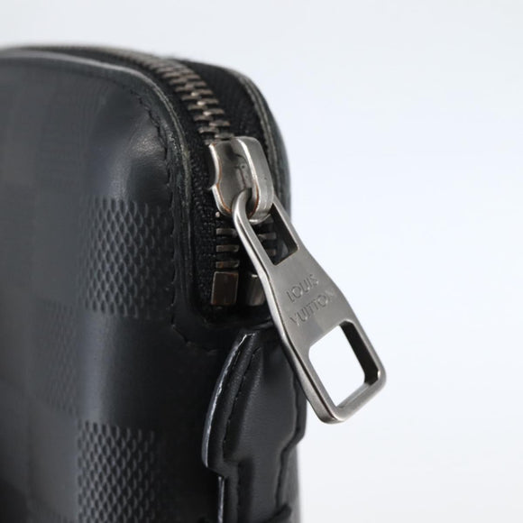 LOUIS VUITTON Damier Infini Organizer Atholl Bag Black N41382 LV Auth BA6356