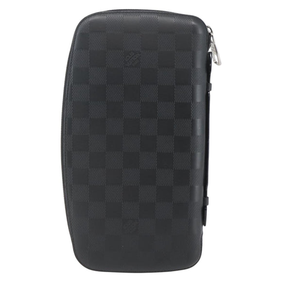 LOUIS VUITTON Damier Infini Organizer Atholl Bag Black N41382 LV Auth BA6356