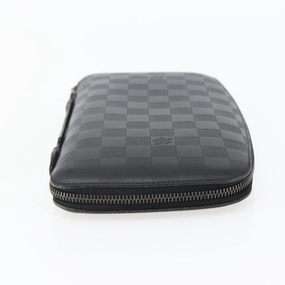 LOUIS VUITTON Damier Infini Organizer Atholl Bag Black N41382 LV Auth BA6356