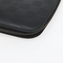 LOUIS VUITTON Damier Infini Organizer Atholl Bag Black N41382 LV Auth BA6356-7